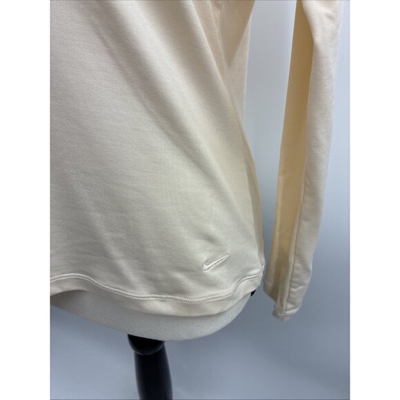 Nike Golf Womens Size M Beige Long Sleeve Polo Shirt Activewear Athletic Top - Picture 3 of 9